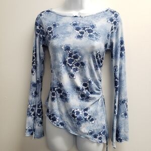 Angel vs Devil Floral Stretch Top Size Medium